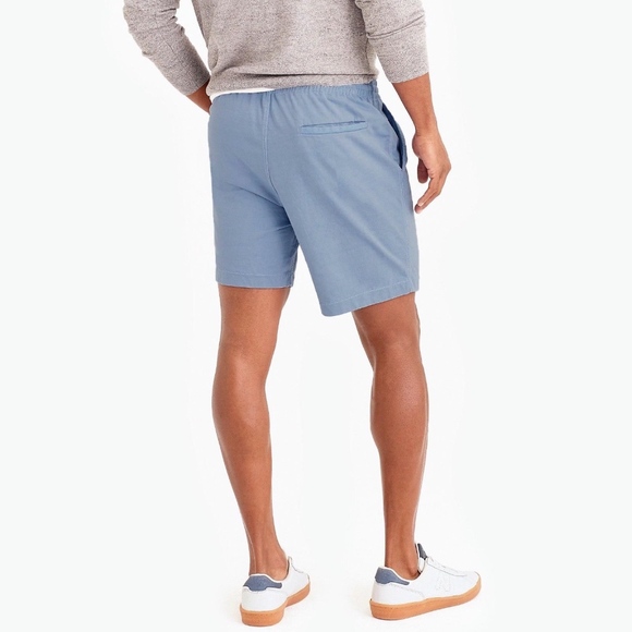 New J Crew Reade 7" Cotton Drawstring Shorts Green - Picture 4 of 8